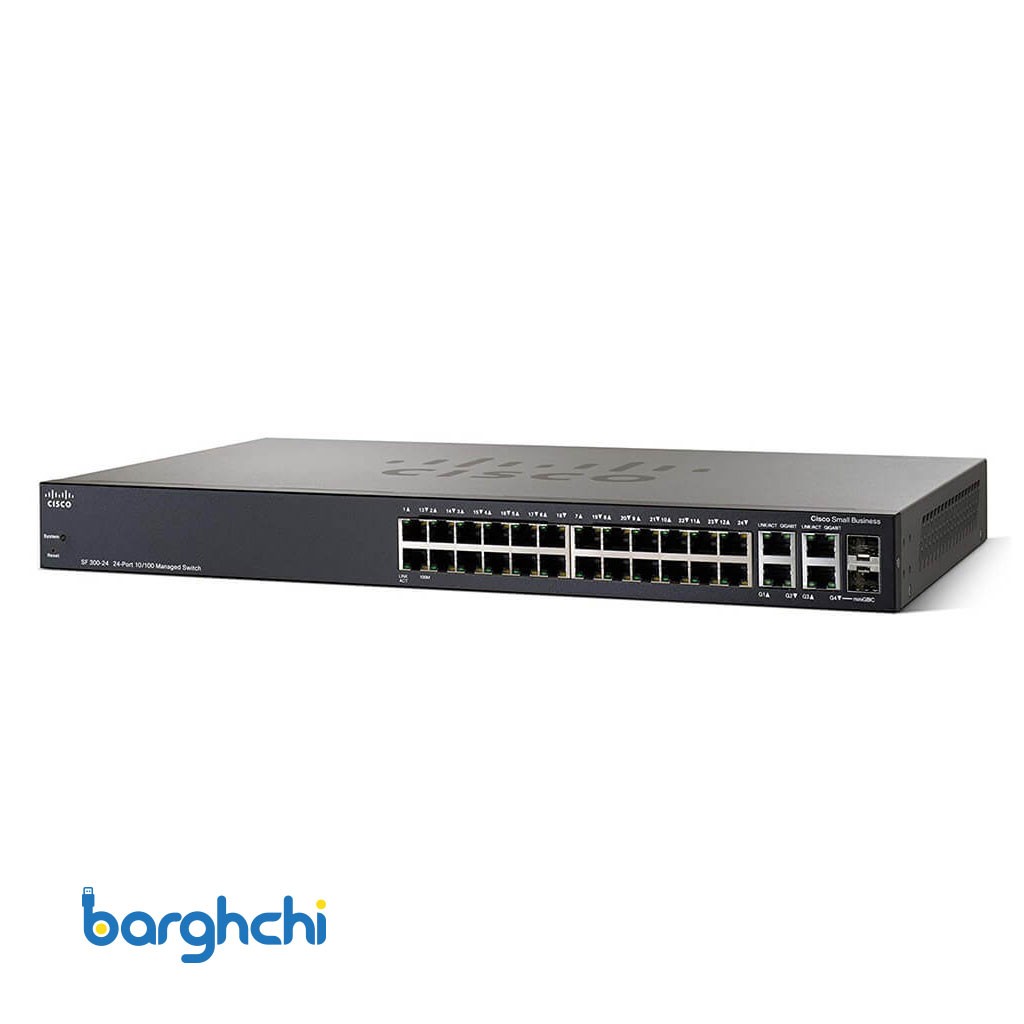 سوییچ شبکه 24 پورت sf300 سیسکو CISCO sf-300-24port POE...